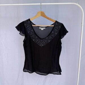 Y2k Sheer Silk Brown Top 🐻